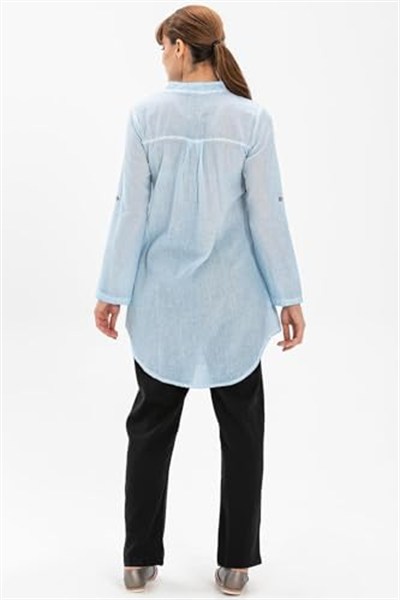 Eliş Şile Bezi Akasya Şile Bezi Yazlık Tunik Buz Mavi, 2XL, 952.04, Buz Mavi, Kadın