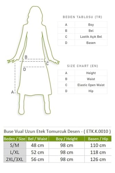 Eliş Şile Bezi Buse Vual Uzun Yazlık Etek Tomurcuk Desen, L/XL, ETK.K.0010, Siyah, Kadın