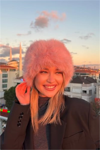 Elit Rus Slav Tarzı Suni İçi Deri Peluş Tüylü Kalpak Şapka, içiderimollykalpak
