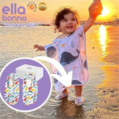 Ella Bonna Çocuk Deniz Ayakkabısı, Havuz Patiği, Kaydırmaz Taban, Unisex Bebek - Seçenekler: 18/20 EU, 21/23 EU, 24/26 EU, 27/29 EU, 30/32 EU