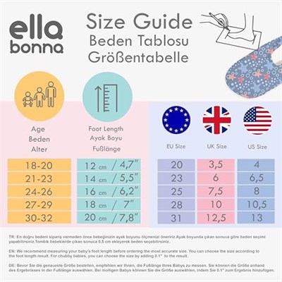 Ella Bonna Çocuk Deniz Ayakkabısı, Havuz Patiği, Kaydırmaz Taban, Unisex Bebek