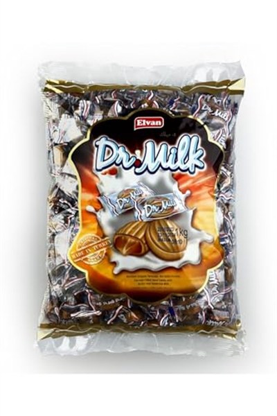 Elvan Dr. Milk Karamelli Şeker 1000 Gr. (1 Poşet)