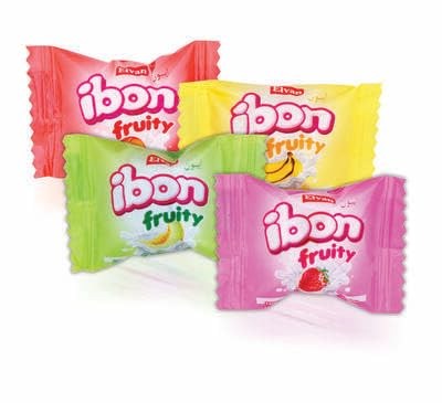 Elvan ibon Sütlü Meyveli Şeker 800 Gr. Silindir