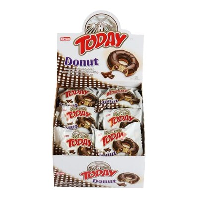 Elvan Today Donut Kek Kakaolu 35 Gr. 24 Adet (1 Kutu)