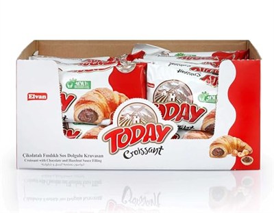 Elvan Today Kruvasan Çikolatalı 40 Gr. 20 Adet (1 Kutu)