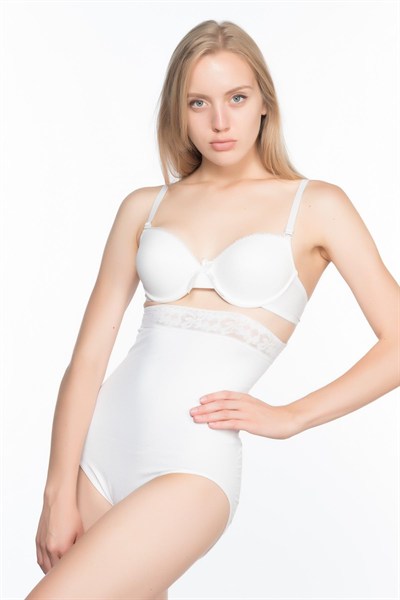 Emay 2028 Dantelli Yüksek Bel Slip Korse
