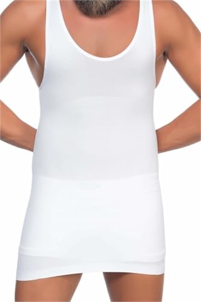 EMAY Beyaz E1002 U Yaka Erkek Korse Atlet, 2XL, MI16SKR00015-19804IGP270902