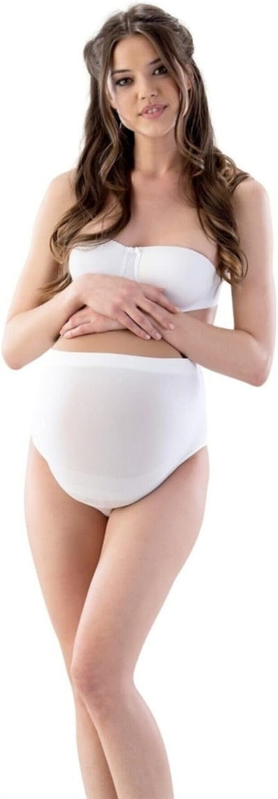 EMAY Beyaz Seamless Dikişsiz Hamile Slip Külot 5210