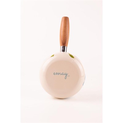 Emaylab Bloom Ahşap Saplı Emaye Sos Tavası 16cm 1,3 Litre (indüksi̇yon Dahi̇l Tüm Ocaklara Uygun)