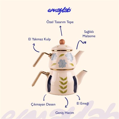 Emaylab Bloom Emaye Çaydanlık