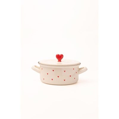 Emaylab Cupid 18cm Kısa Emaye Tencere (1.5 Li̇tre)
