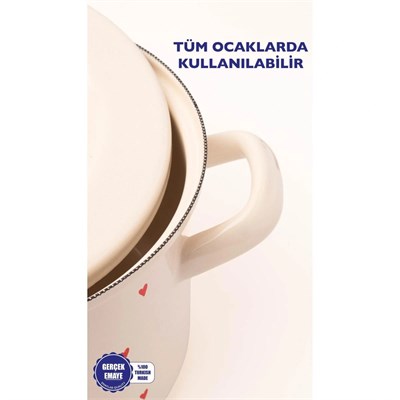 Emaylab Cupid 20 Cm Emaye Tencere (3 Li̇tre)