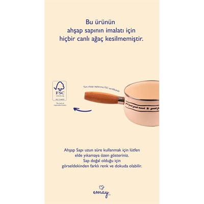 Emaylab Merry Yılbaşı Özel Emaye Tava 16cm (1,3 Litre)
