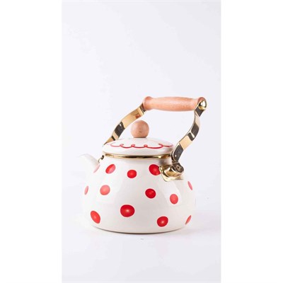 Emaylab Merry Yılbaşı Özel Emaye Vintage Kettle (2li̇tre- Ocakta-sobada Kullanilabi̇li̇r)