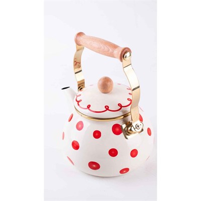 Emaylab Merry Yılbaşı Özel Emaye Vintage Kettle (2li̇tre- Ocakta-sobada Kullanilabi̇li̇r)