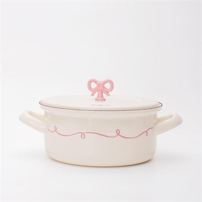 Emaylab Rebel Bow Emaye 18cm Kısa Tencere