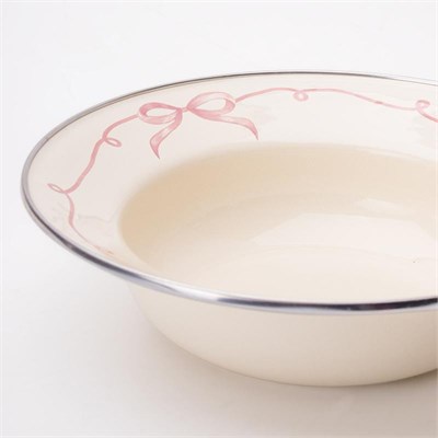 Emaylab Rebel Bow Emaye Çukur Makarna Ve Salata Tabağı
