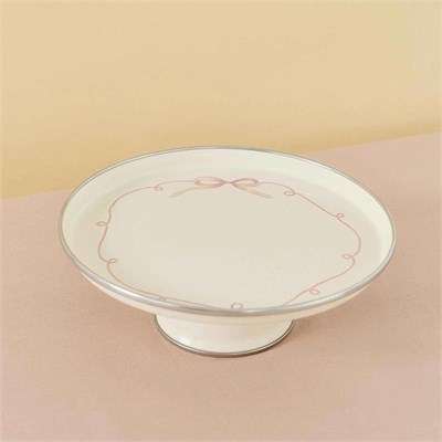Emaylab Rebel Bow Emaye Pasta/kek Sunum Standı (24 Cm)