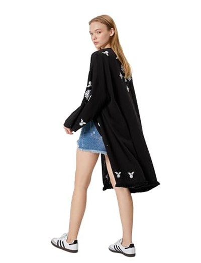 Embroidered Oversized Kimono