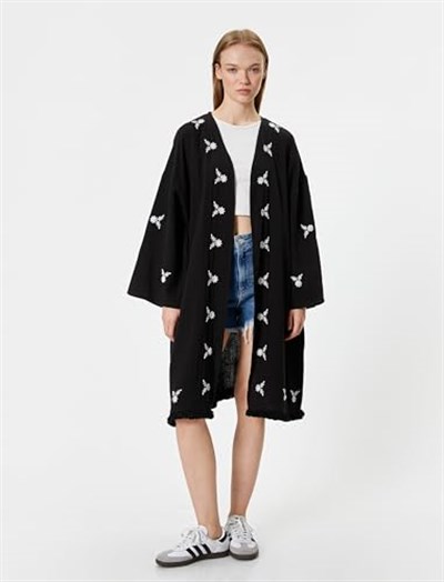 Embroidered Oversized Kimono