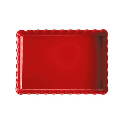 Emile Henry Fırın Kabı Dikdörtgen 24 x 33 cm Kırmızı/Burgundy