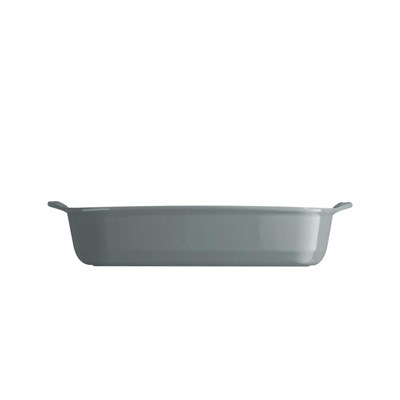 Emile Henry Fırın Kabı Dikdörtgen 36 X 23,5 Cm - Açık Gri
