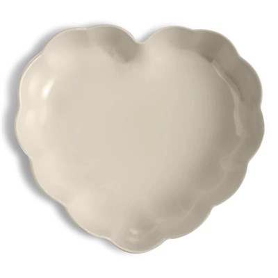 Emile Henry Madeleine Fırın Kabı Kalp 26,5 Cm Ekru/clay