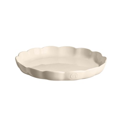 Emile Henry Madeleine Yuvarlak Tart Kalıbı 31 Cm - Ekru