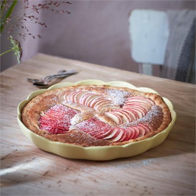 Emile Henry Madeleine Yuvarlak Tart Kalıbı 31 Cm - Vanilya
