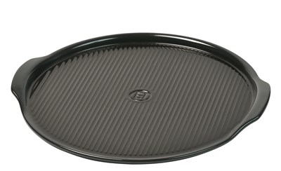 Emile Henry pizza taşı seramik 37 x 37 cm, seramik, karbon, 37x37x3 cm