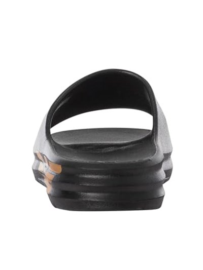 Emporio Armani EA7 Slider Crusher Distance con maxi logo, Erkek plaj/havuz terlik siyah/altın XBP008