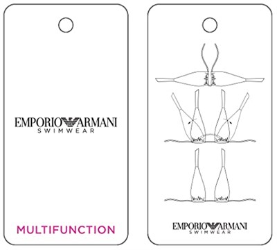 Emporio Armani Emporio Armani Kadın Lurex Dokulu İplik Bandı ve String Brezilya Bikini bikini seti Kadın