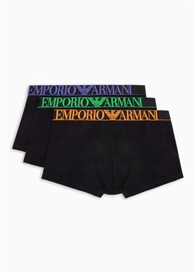 Emporio Armani Emporio Armani Streç Pamuk Parlak Logoband 3lü Paket Gövde Erkek Mayo Erkek