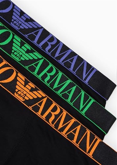 Emporio Armani Emporio Armani Streç Pamuk Parlak Logoband 3lü Paket Gövde Erkek Mayo Erkek