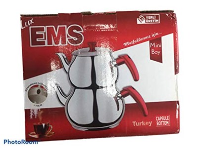 EMS Şahane Küre Paslanmaz Çelik Çaydanlık KENDİNDEN SÜZGEÇLİ KÜÇÜK BOY