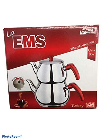 EMS Şahane Küre Paslanmaz Çelik Çaydanlık KENDİNDEN SÜZGEÇLİ ORTA BOY
