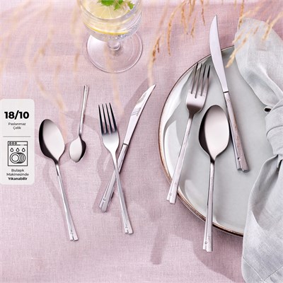 Emsan Accura 84 Parça 12 Kişilik Çatal Kaşık Bıçak Takımı