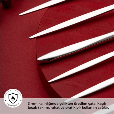 Emsan Artun 84 Parça 12 Kişilik Çatal Kaşık Bıçak Takımı