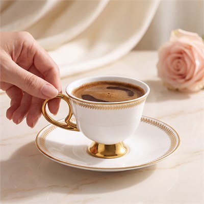 Emsan Başak 6 Kişilik Kahve Fincan Takımı 80 ml
