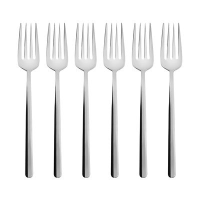 Emsan Bead 6lı Tatlı Çatalı Seti Platin