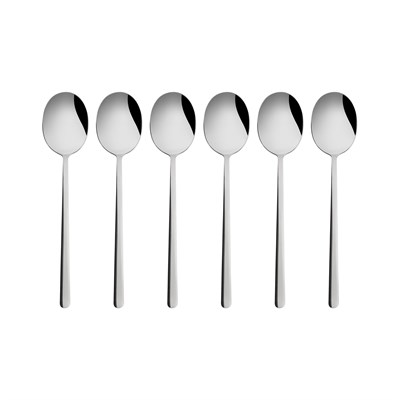 Emsan Bead 6lı Tatlı Kaşığı Seti Platin