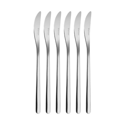 Emsan Bead 6lı Yemek Bıçağı Seti Platin