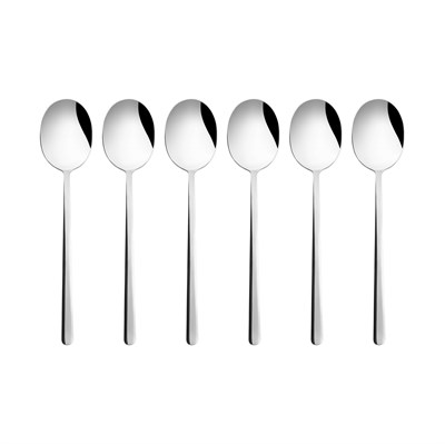Emsan Bead 6lı Yemek Kaşığı Seti Platin