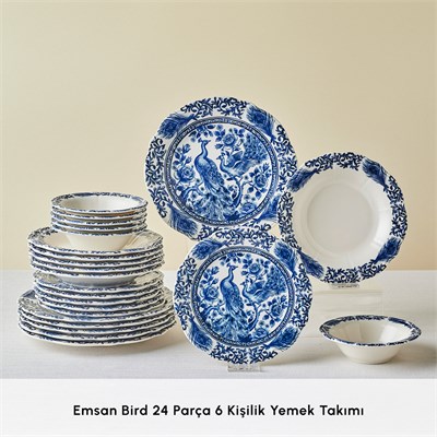 Emsan Bird 24 Parça 6 Kişilik Yemek Takımı