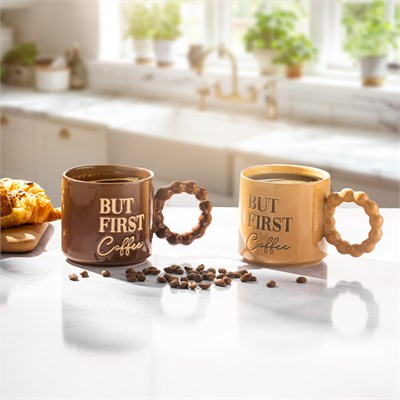Emsan But First Coffee Kahverengi Kupa 310 ml