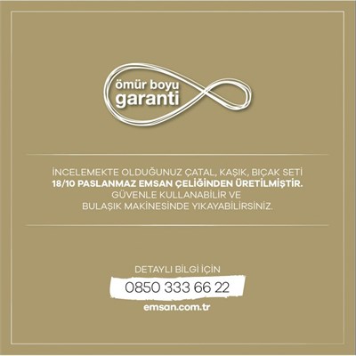 Emsan Çatal Kaşık Bıçak Elegance Sedir 84 Parça Kutulu