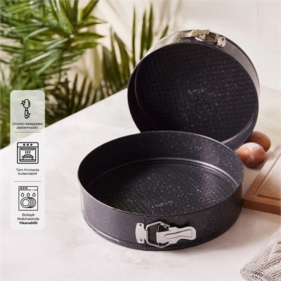 Emsan Circle 2li Kelepçeli Kek Kalıbı Seti 24-28 cm