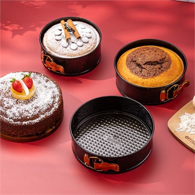Emsan Circle 3lü Kek Kalıbı Seti 16-18-20 cm kelepçeli