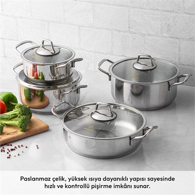 Emsan Demre 8 Parça Çelik Tencere Seti