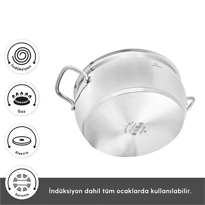Emsan Emirgan XL 13 Parça Saklama Kaplı Çelik Tencere Seti